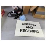 ELECTRIC POLE SAW, SHIPPING AND RECEIVING SIGN