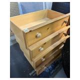 4 PINE DRAWERS GREAT FOR GARDEN OR ORGANIZING