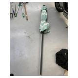 GREEN AND WHITE PATIO UMBRELLA