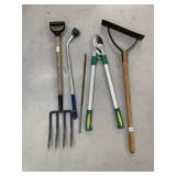 WEED WACKER, TREE PRUNER, TRUE TEMPER PITCHFORK,