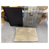 DOG CRATE W/ PADDED BED