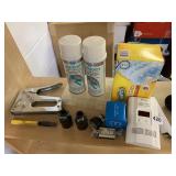 STAPLE GUN, GRAFFITI REMOVER, PLUG ENDS, CARBON