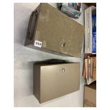 METAL LOCKING BOXES ONE W/ KEY