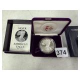 SILVER BULLION 1 OZ COIN W/ HOLDER