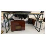 WOOD AND METAL COMMERCIAL SHELVING