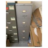 GRAY 4 DRAWER LETTER FILE CABINET