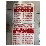 STAY OFF PROPERTY SIGNS STEEL 3 NEW