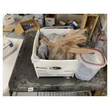 CEMENT MIXING PAN CEMENT COLOR AND CHIPS TO MIX
