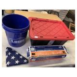 RED CONTRACTORS BIN, PROFESSIONAL PLASTIC WRAP IN