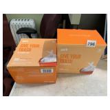 TWO BOXES OF 300 TRASH BAGS