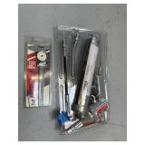 LINCOLN AIR GREASE GUN AND A 6 INCH DIAL CALIPER