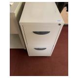 2 DRAWER ROLLING LETTER SZ. FILE CABINET
