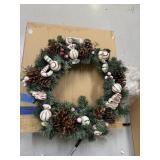 NEW HOLIDAY WREATH WITH CANDY CANE ORNAMENTS