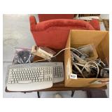 COMPUTER, KEYBOARDS, CORDS, ETC.