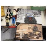NUTCRACKER PENGUINS AND 2 TRUCK PICTURES