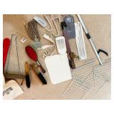 REACH STICK, OVER DOOR HOOKS, LINT BRUSH, ETC.
