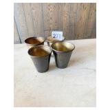 SET OF FOUR SILVER PLATE CUPS