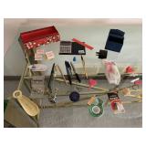 SHELF PEGS, CALCULATOR, PENS, MATCHES, VINTAGE