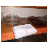 PYREX PIE PANS, CASSEROLE DISHES