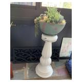 CERAMIC PLANT STAND DOES HAVE SMALL CHIP ON