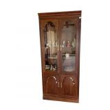 ETHAN ALLEN GEORGIAN COURT CHERRY DISPLAY LIGHTED
