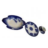 FLO BLUE CUP/SAUCER, PLATE, SERVING TRAY