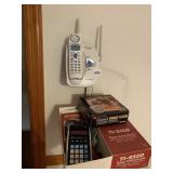 PANASONIC CORDLESS LAND LINE PHONE, SMOKE ALARM,