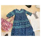 VERA BRADLEY PURSE, BLUE/WHITE DRESS, TOP,