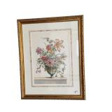 BOUQUET PRINT IN ORNATE GOLDTONE FRAME BY JEAN