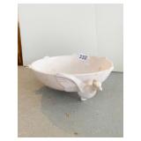 JEANETTE PINK MILK GLASS PHEASANT BIRD BOWL
