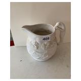 LOUCARTE DOG HANDLED IRONSTONE PITCHER