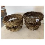 WOVEN BASKETS WITH PINECONE DESIGN