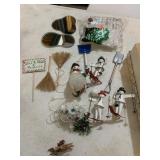 MINI DEER FIGURINES, SNOWMEN