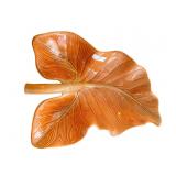 MID CENTURY HALL POTTERY LEAF DISH