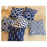 BLUE/WHITE PILLOWS