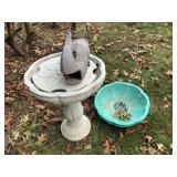 PLASTIC BIRD BATH FOUNTAIN NOT COMPLETE