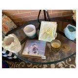 PLANTERS, CANDLE AND BIRD PRINTS