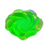 FENTON LIME URANIUM GLASS SWIRL DISH SLASH