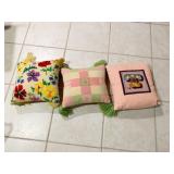 NEEDLE POINT PILLOWS