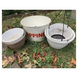 HAPPINESS BUCKET, PLASTIC PLANTERS