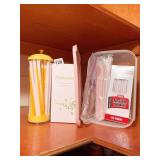 STRAW HOLDER AND FLATWARE