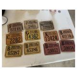 ANTIQUE HUNTER BADGES 1942, 1943,1945,1946,