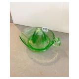 GREEN DEPRESSION GLASS LEMON JUICER
