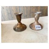 STERLING WEIGHTED CANDLE HOLDERS