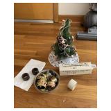 MEEUWS PEWTER HOLLAND BOWL, MINI CHRISTMAS TREE,