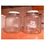 SCREW TOP GLASS STORAGE JARS