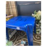 BLUE PLASTIC BENCH