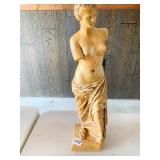 VINTAGE YELLOW VENUS DE MILO FIGURE 19"H