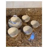 HAND PAINTED NIPPON TEACUPS AND SAUCERS