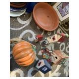 BIRDHOUSES AND PUMPKIN WALL HANGER